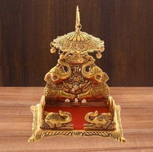Metal Krishna Sighasan, Laddu Gopal Singhasan For Home And Office Temple - Brass Daddy