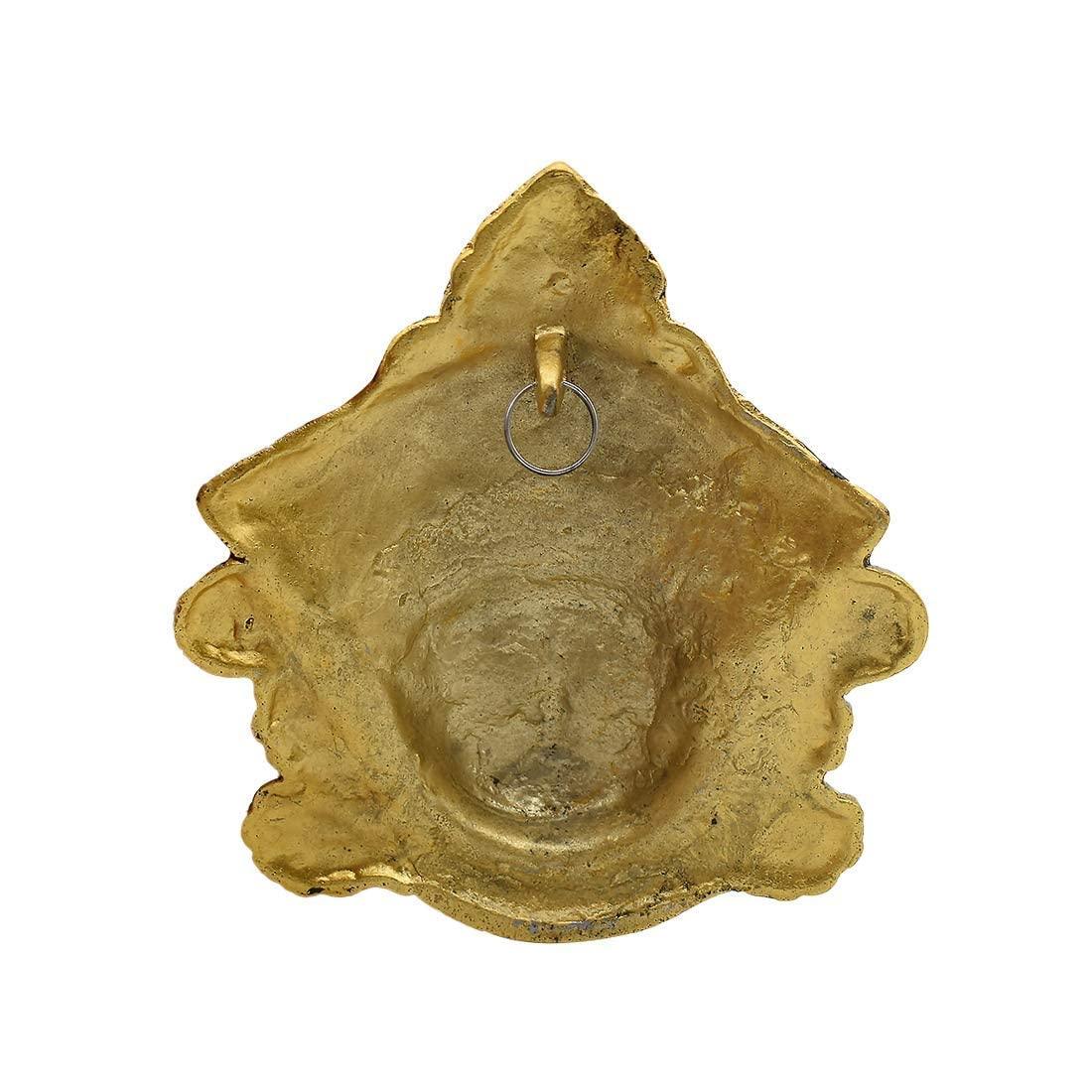 Shri Durga MATA Face for Wall Hanging/Durga Maa Face Mask Wall Hanging for Good Luck, Success and Prosperity - Brass Daddy