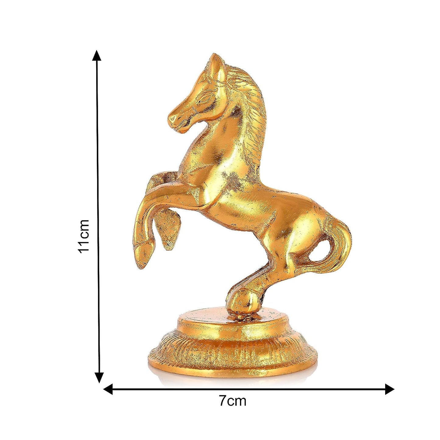 Golden Finish Jumping Horse Metal Statue| Home Decor, Showpiece Gifts - Brass Daddy