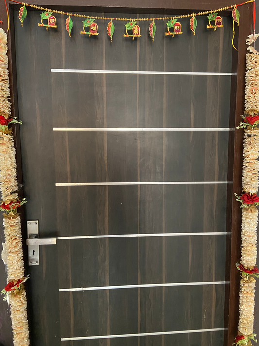 Handmade Premium Antique Metal Flute Bandarwal Toran for Door & Wall Hanging - Brass Daddy