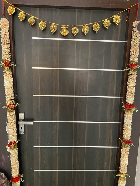 Handmade Premium Antique Metal Ganesh Bandarwal Toran for Door & Wall Hanging - Brass Daddy