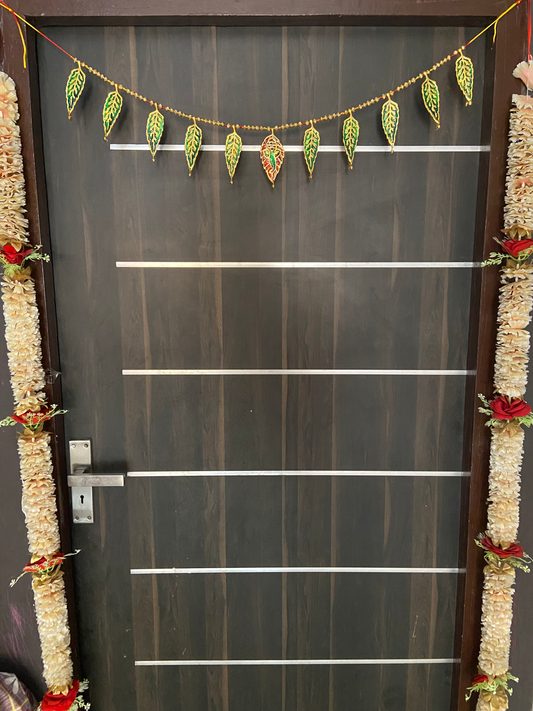 Handmade Premium Antique Metal Leaf Bandarwal Toran for Door & Wall Hanging - Brass Daddy