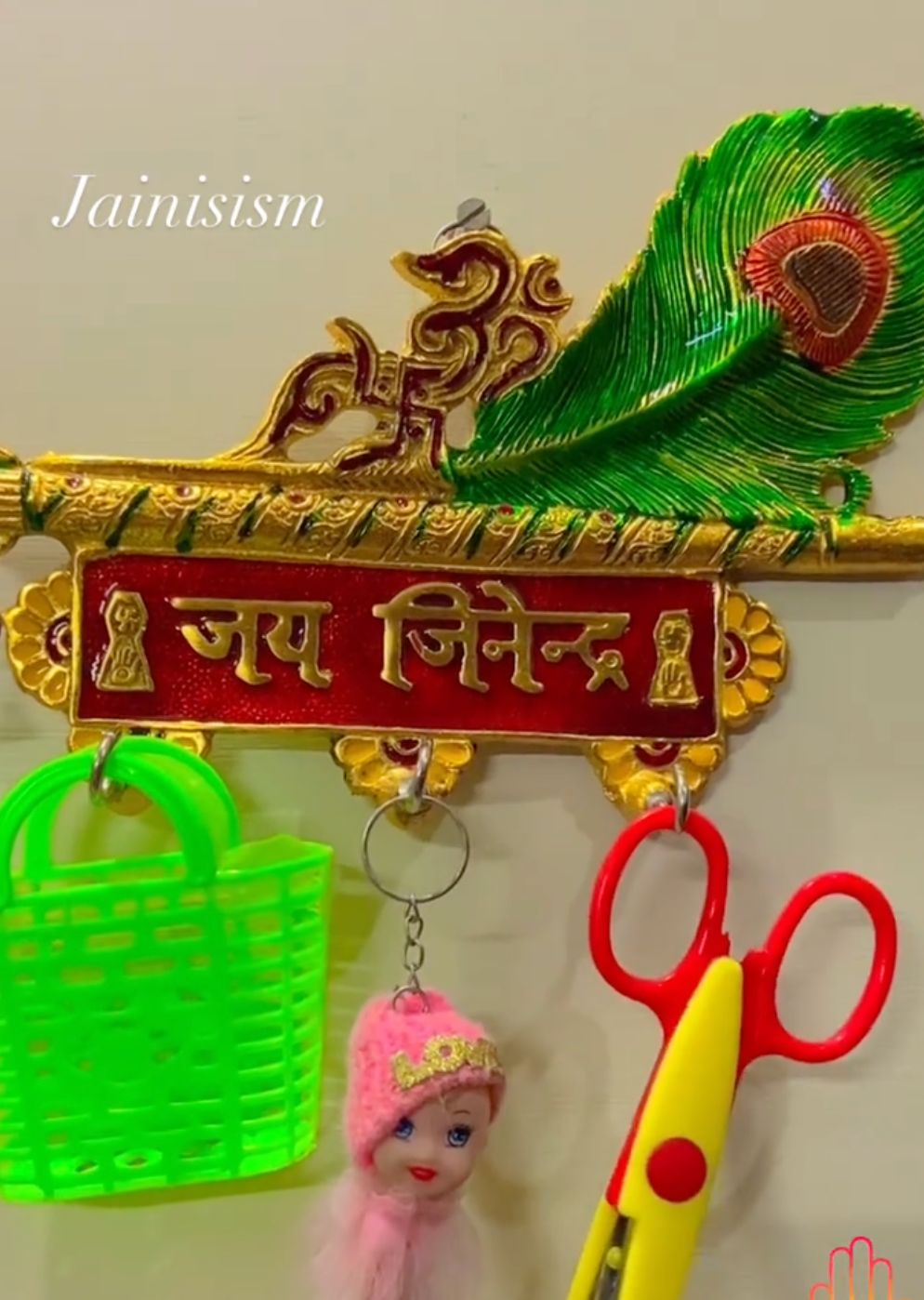 Jai Jinendra key hanging - Brass Daddy