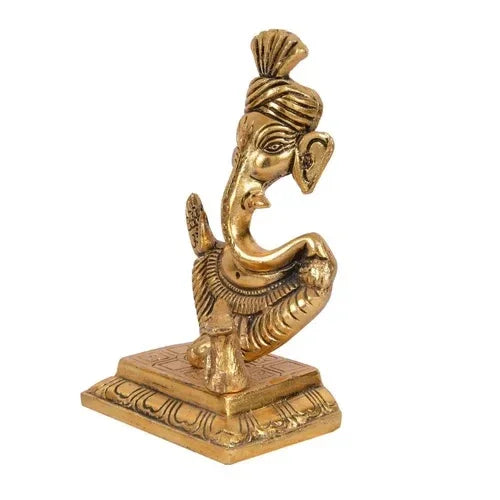 Metal Pagdi Ganesha Statue - Brass Daddy