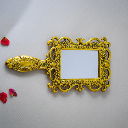 Golden Bloom Vanity Hand Mirror - Brass Daddy