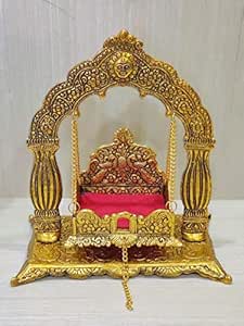 Metal Krishna Jhula, Laddu Gopal Jhula, for Home and Office Jhula, Gold, Pack of 1 - Brass Daddy