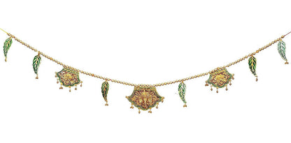 Green Leaf Handmade Premium Antique Metal Ganesha Bandarwal Toran for Door & Wall Hanging - Brass Daddy