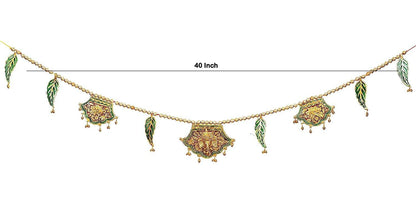 Green Leaf Handmade Premium Antique Metal Ganesha Bandarwal Toran for Door & Wall Hanging - Brass Daddy