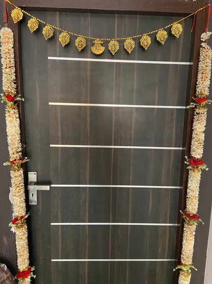 Handmade Premium Antique Metal Ganesh Bandarwal Toran for Door & Wall Hanging - Brass Daddy