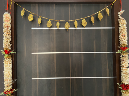 Golden Handmade Premium Metal Kalash Bandarwal Toran for Door & Wall Hanging - Brass Daddy