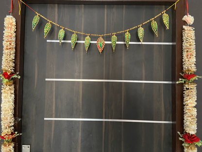 Handmade Premium Antique Metal Leaf Bandarwal Toran for Door & Wall Hanging - Brass Daddy