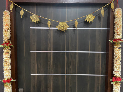 Golden Handmade Premium Antique Metal Ganesha Bandarwal Toran for Door & Wall Hanging - Brass Daddy